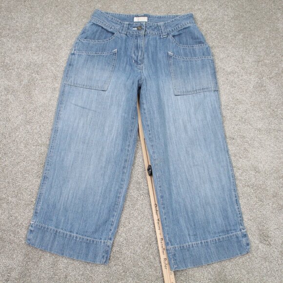 Christopher & Banks Capri Jeans Womens 4 Blue Multi-Pocket w/ 22" inseam - Picture 2 of 10